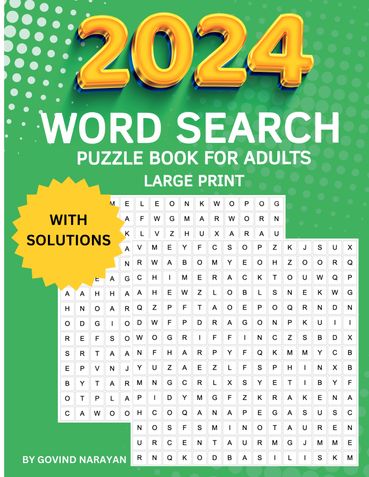 2024 Large Print Word Search Puzzle Books For Adults With Solutions