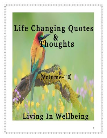 Life Changing Quotes & Thoughts (Volume 110)