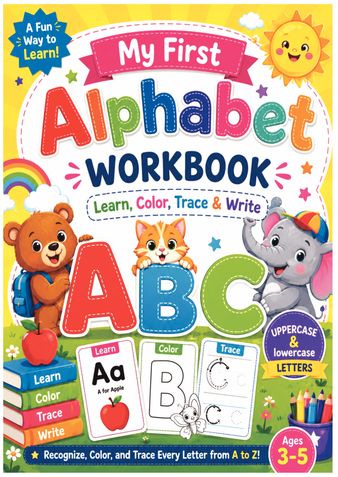 My First Alphabet Workbook: Learn, Color, Trace & Write