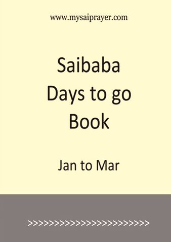 Saibaba Days to go Book