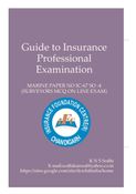 Guide To Insurance Professional Examination (Marine)