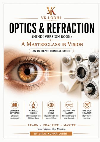 VK LODHI OPTICS & REFRACTION (Hindi Version Book ) — A Masterclass In Vision An In-depth Clinical Guide