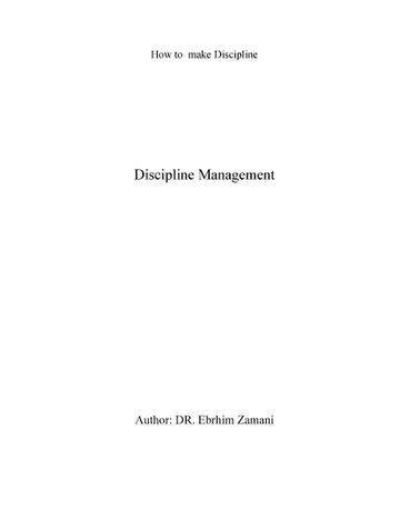 Discipline Management