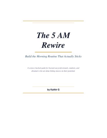The 5AM Rewire