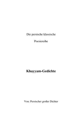 Khayyam-Gedichte