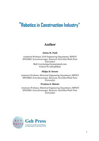 Robotics in Construction Industry