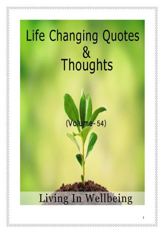 Life Changing Quotes & Thoughts (Volume 54)