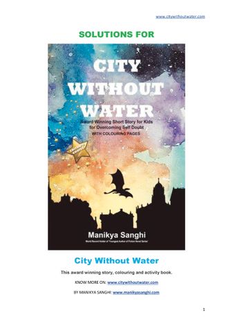 Solutions for City Without Water Story Book
