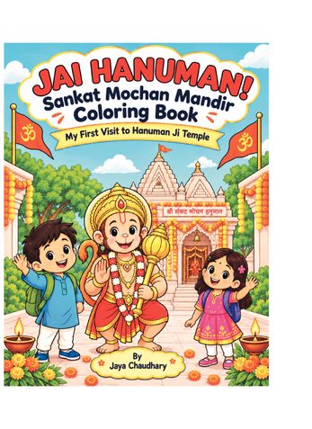 Hanuman Coloring Book for Kids Ages 4-8: 50+ Powerful Hanuman Ji Illustrations for Little Devotees