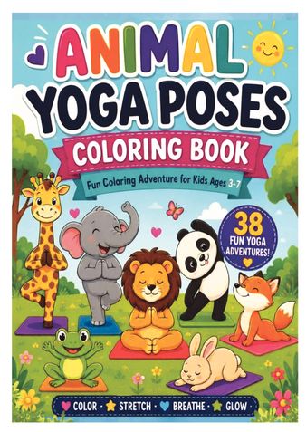 Animal Yoga Poses Coloring Book