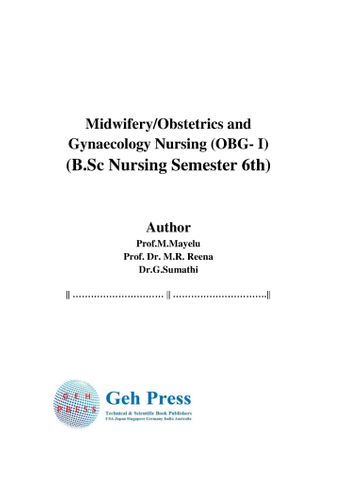 Midwifery/Obstetrics and  Gynaecology Nursing (OBG- I) (B.Sc Nursing Semester 6th)