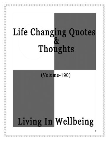 Life Changing Quotes & Thoughts (Volume 190)