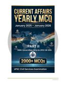 Current Affairs Yearly MCQ 2025–2026: 2000+ Current Affairs MCQs for UPSC CSE 2026 with explanations PART II