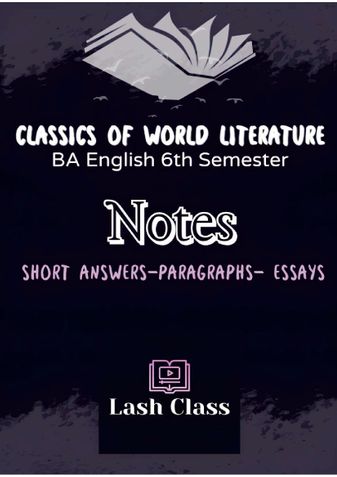 Classics of World Literature Notes