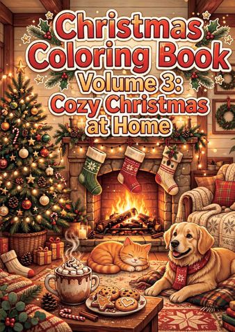 Santa's Cozy Bread Bakery: A Magical Christmas Coloring Book Volume 3