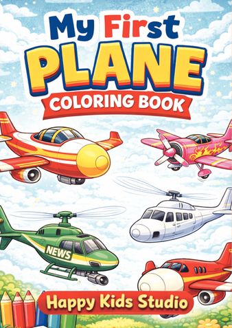 Airplanes Coloring Book for Kids