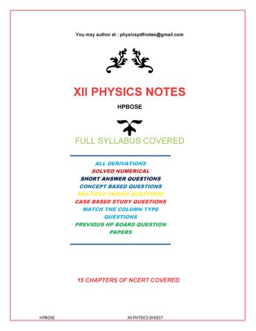 10+2 Easy Physics Notes