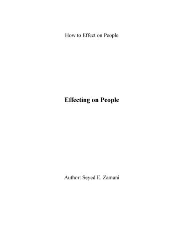 Effecting on People