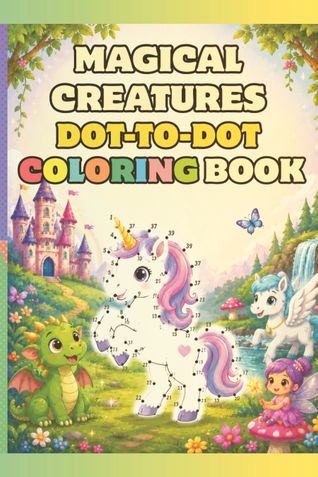 Magical Creatures Dot-to-Dot Coloring Book