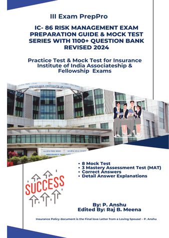 IC- 86 Risk Management Exam Preparation Guide & Mock Test Series with 1100+ Question Bank Revised 2024