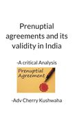 Prenuptial Agreements and their validity in India