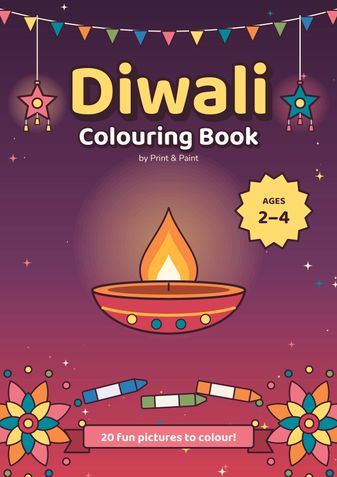 Diwali Colouring Book for Kids Ages 2-4