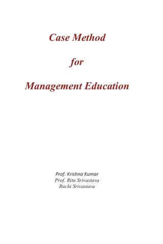 Case Method for Management Education