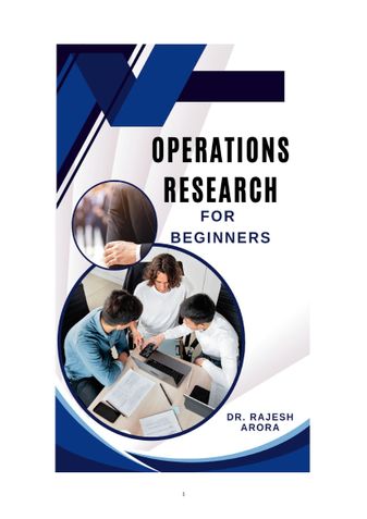 Operations Research for Beginners