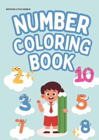 Numbers Coloring Book for Kids Ages 2–5