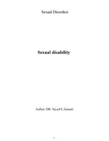Sexual disability