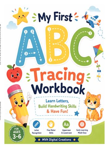 ABC Alphabet Tracing Workbook for Kids Ages 3-6