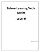 Vedic Maths Level 0