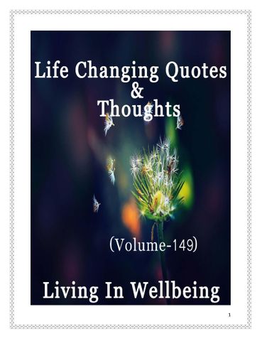 Life Changing Quotes & Thoughts (Volume 149)
