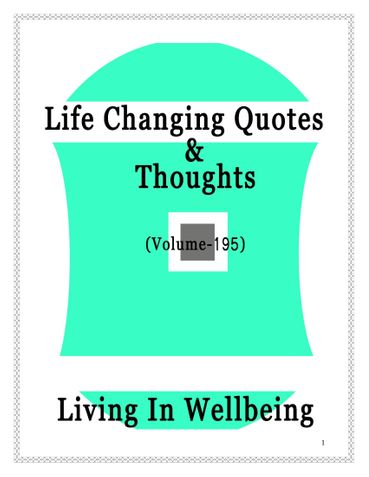 Life Changing Quotes & Thoughts (Volume 195)