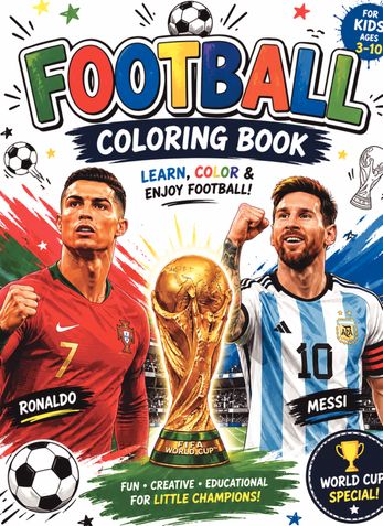 Football Stars Coloring Book For Kids (KIDS 6-18 FOOTBALL FANS & PLAYERS)
