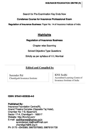 IC 14 Regulation of Insurance Business