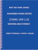 PDF - Best 263 Tamil Songs Piano Notes (vol 1 + vol 2 + vol 3) Western (ABCD) Format