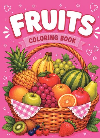 Fruits Colouring Book