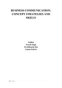 BUSINESS COMMUNICATION: CONCEPT STRATEGIES AND SKILLS
