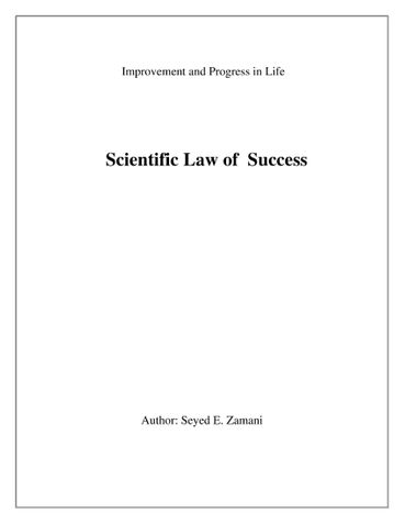 Scientific Law of  Success