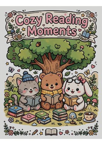 Cozy Reading Moments Coloring Book