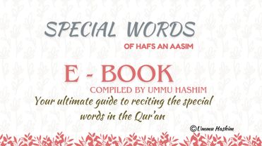 Tajweed - Special words of Hafs an Aasim