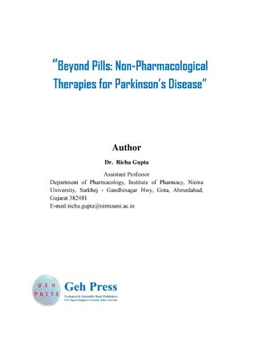 Beyond Pills: Non-Pharmacological Therapies for Parkinson’s Disease
