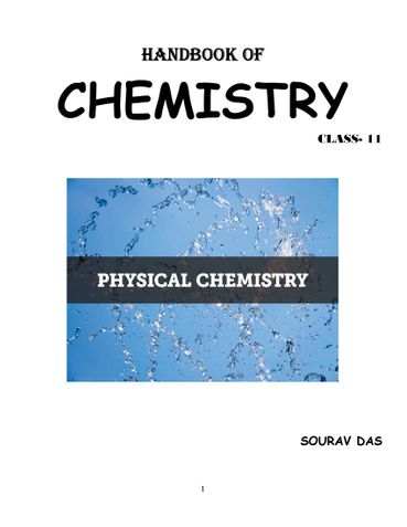 HANDBOOK OF PHYSICAL CHEMISTRY (CLASS 11)