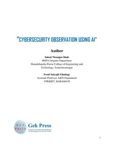 CYBERSECURITY OBSERVATION USING AI