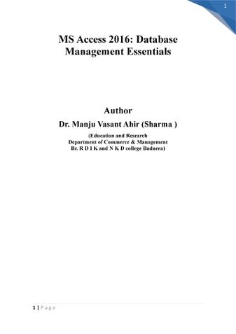 Database management essential