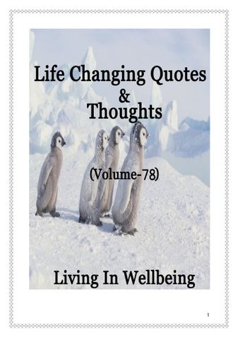 Life Changing Quotes & Thoughts (Volume 78)