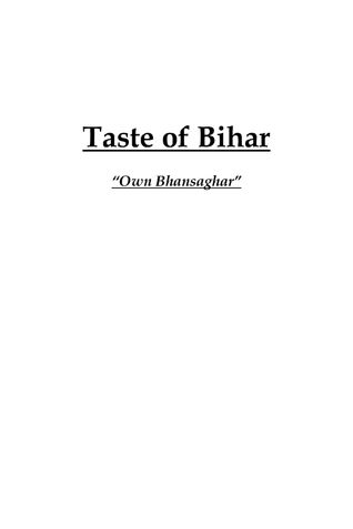 Taste Of Bihar