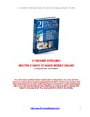 21 INCOME STREAMS