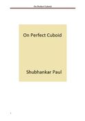 On Perfect Cuboid